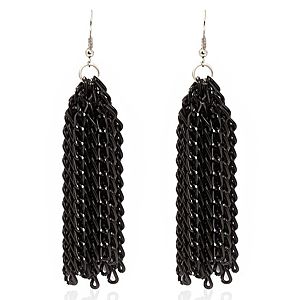 Chain Reaction    Siyah Chain Blossom Küpe