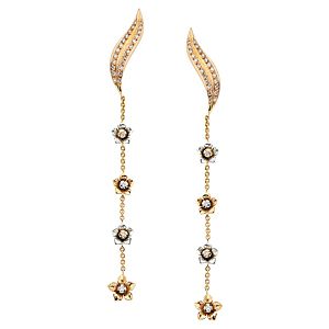 Lori Design    Yaprak Çiçek Küpe