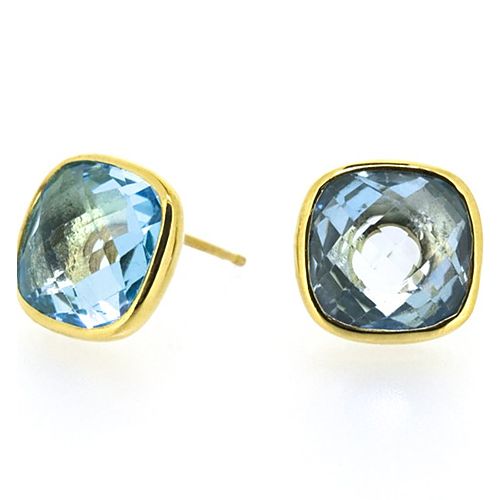 Melin Paris Blue Topaz Taşlı Küpe