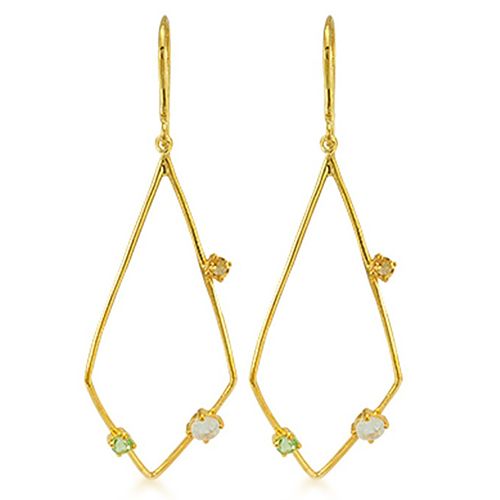 Melin Paris    Citrine, Gökkuşağı Aytaşı, Peridot Küpe