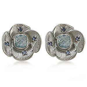 Melin Paris    Iolite ve Blue Topaz Küpe