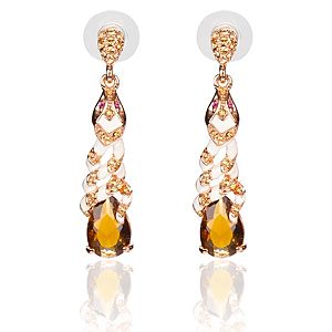 Coquet    Burmalı Swarovski Taşlı Küpe
