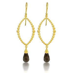 Melin Paris Smoky Quartz Armut Kesim Küpe