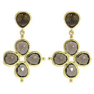 Melin Paris Smoky Quartz Sallantılı Küpe