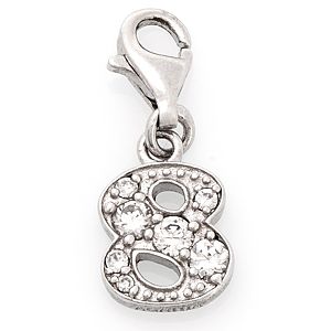 AGATHA Paris    Taşlı "8" Rakam Charm