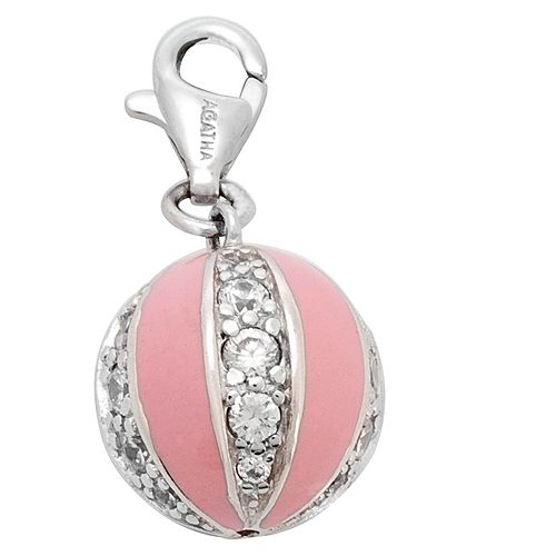 AGATHA Paris    Taşlı Pembe Balon Charm