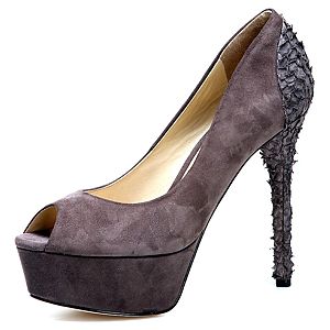 B Brian Atwood Blayne Suede Peep Toe Platfrom Pumps