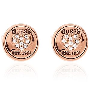 Guess    Taşlı Kalp Düğme Küpe