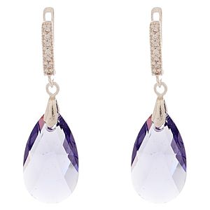 Sahara    Lacivert Swarovski Taşlı Gümüş Küpe