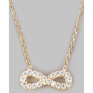 Coquet    Altın Rengi Swarovski Taşlı Sonsuzluk Kolye
