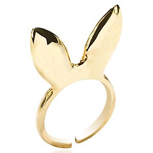 BRC Design Pembe Altın Kaplama Gümüş Tavşan Kulağı Tasarım Yüzük