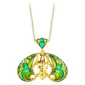 Vanilya Tasarım Art Nouveau Yeşil Gümüş Kolye