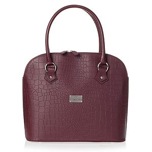 Vivi Boutique    Fermuarlı Krokodil Bordo Çanta