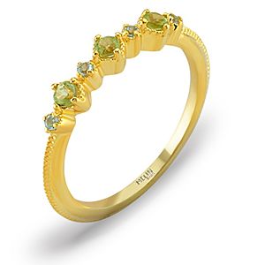 Melin Paris Peridot ve Blue Topaz Taşlı Yüzük