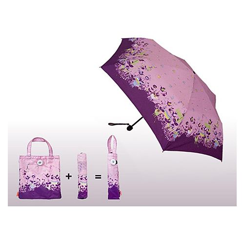 2B Trendy    Pembe Çiçek Desenli Şemsiye