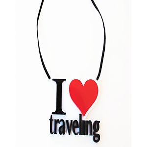"I Love Traveling" Kolye