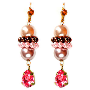 Pearl Drop Pembe Küpe