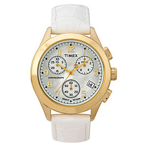 Timex Beyaz/Altın Rengi Saat