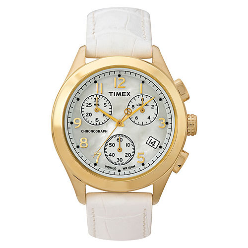 Timex Beyaz/Altın Rengi Saat