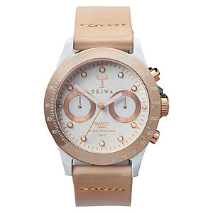 Triwa Ivory Rose Tan Brasco Chrono Saat