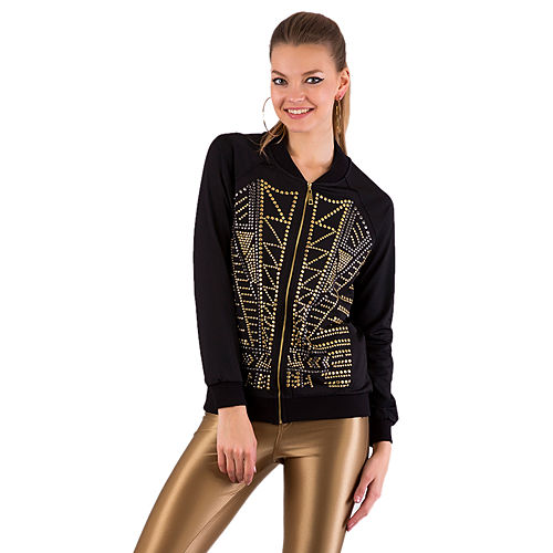 Zenel Studded Bomber Ceket