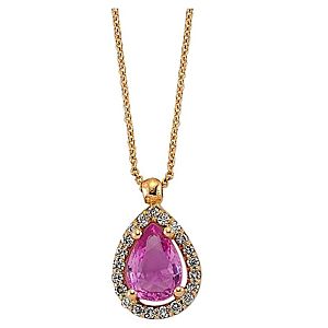 Selmas Pırlanta Pink Safir Kolye