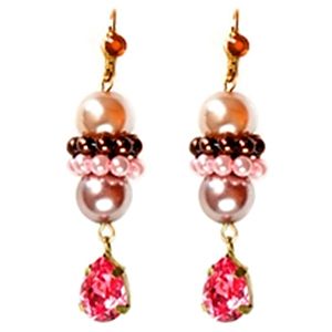 Modapik Pearl Drop Pembe Küpe