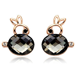 MYM London Sevimli Tavşan Swarovski Küpe