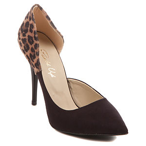 Pumps Up Leopar Siyah Stiletto