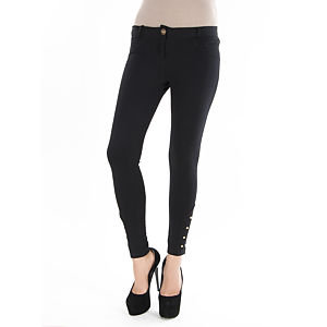 Rock Star Spike Skinny Troklu Siyah Pantalon