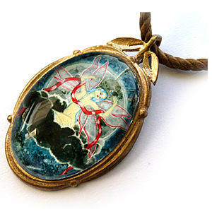 Mainili Moon Fairy Bronze Art Pendant