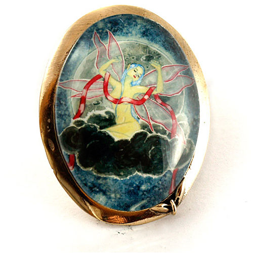 Mainili Moon Fairy Bronze Brooch