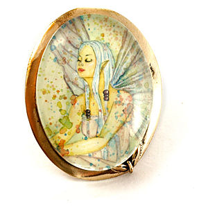 Mainili Pastel Fairy Bronze Brooch