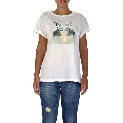 İrem Yıldırım Geyik Baskılı T-Shirt