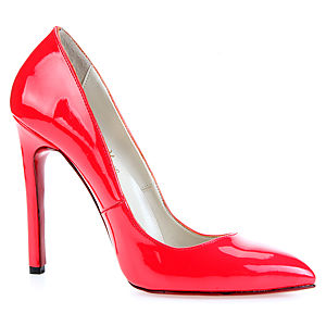 LeSille Narçiçeği Rengi Rugan Rugan Stiletto Ayakkabı