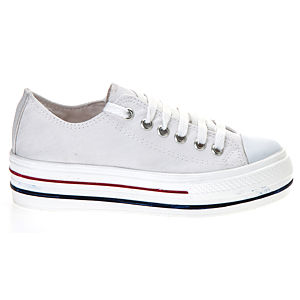 Colour Steps Beyaz Topuklu Kauçuk Burun Spor Ayakkabı