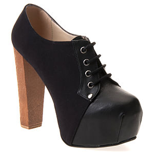 Colour Steps Double Black Victoria Bootie