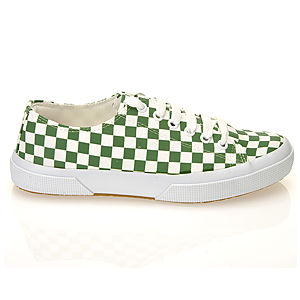 Colour Steps Yeşil Beyaz Damalı Spor Ayakkabı
