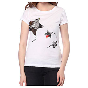 2bTrendy Beyaz Star T-Shirt