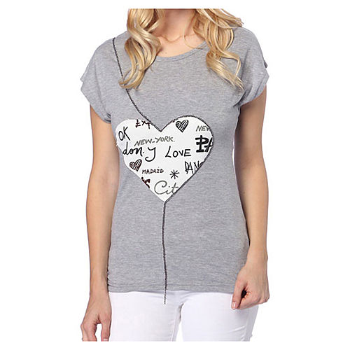 2bTrendy Gri Love T-Shirt