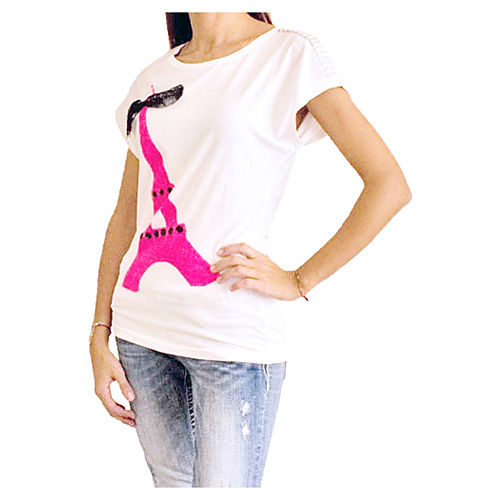 2bTrendy Pink Eiffiel T-Shirt