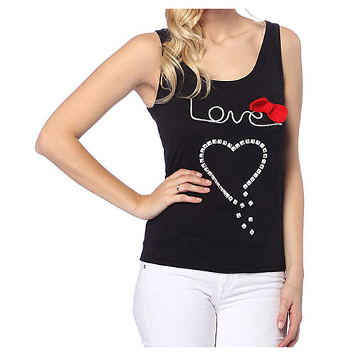 2bTrendy Siyah Heart T-Shirt