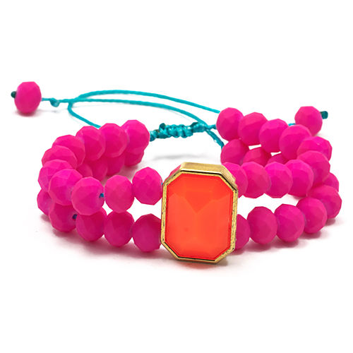 Atelier Petites Pierres Neon Pembe Bileklik