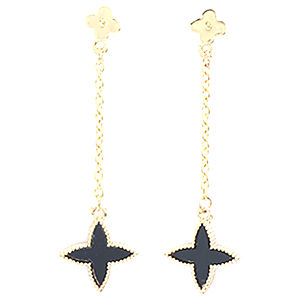 Mecrea Accessories Black Star Yıldız Küpe