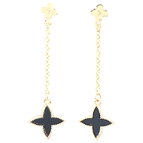 Mecrea Accessories Black Star Yıldız Küpe