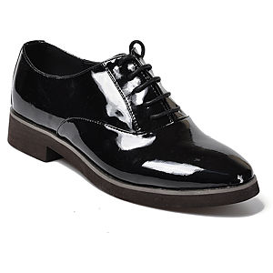Mecrea Shoes American Siyah Rugan Loafer