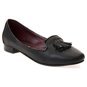 Mecrea Shoes Siyah Püsküllü Oxford Loafer