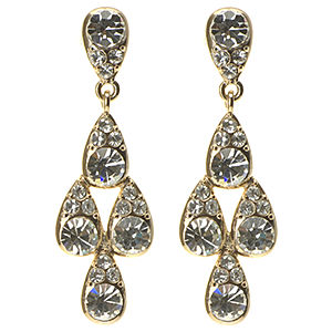 Mecrea Accessories 4'lü Damla Swarovski Küpe