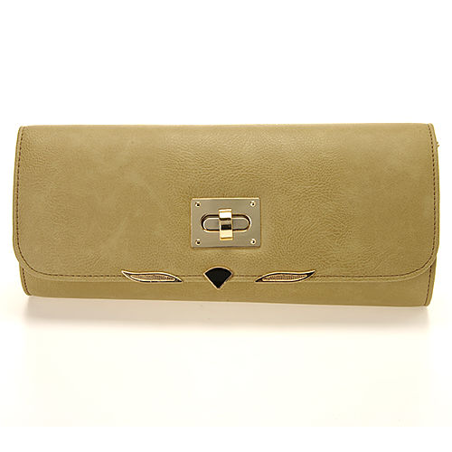 Mecrea Accessories Angelique Melek Figürlü Vizon Clutch