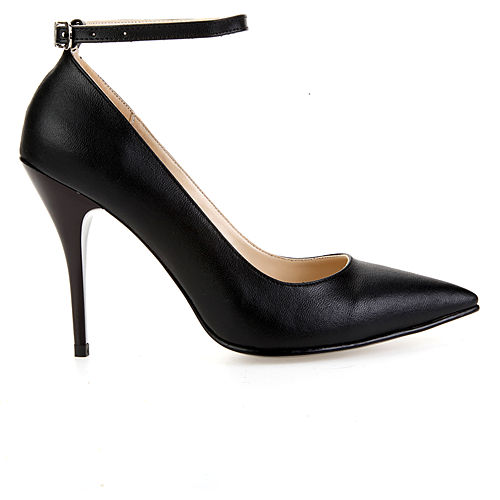 Mecrea Shoes Elegance Bilekten Bağlı Siyah Stiletto